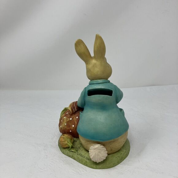 Beatrix Potter PETER RABBIT Figurine Bank 1994 Frederick Warne 7" Tall - Picture 3 of 9